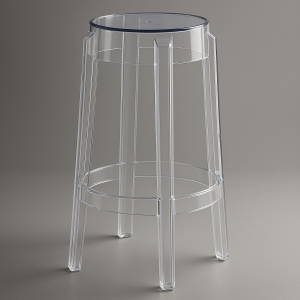 Tabouret en Plastique Transparent