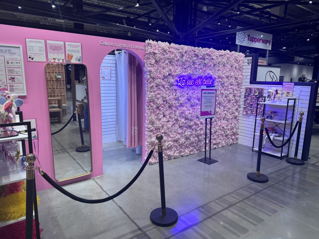 photobooth activation de marque rose